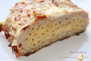 Мясная запеканка с макаронами Соты