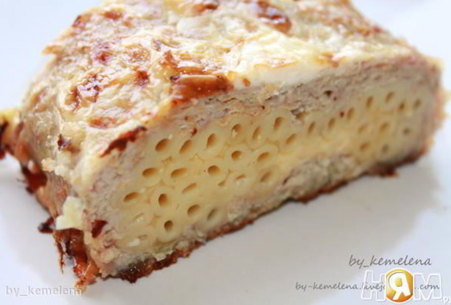 Мясная запеканка с макаронами Соты