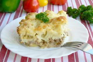 Мясная запеканка с цветной капустой