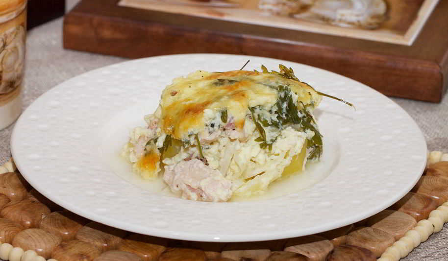 Рецепт нежная запеканка с куриным филе