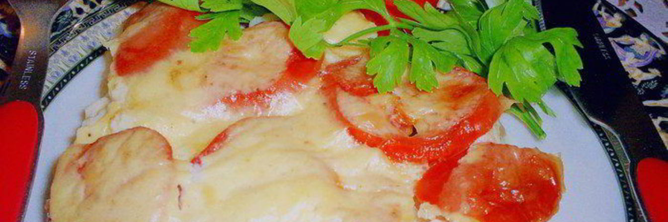 Овощная запеканка под сырным соусом