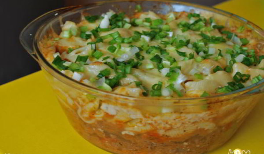 Рецепт овощная запеканка с мясом и макаронами