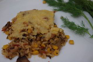 Овощная запеканка с сальсой