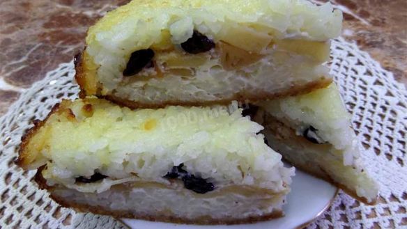 ШАГ 11. рисовая запеканка с яблоками и изюмом