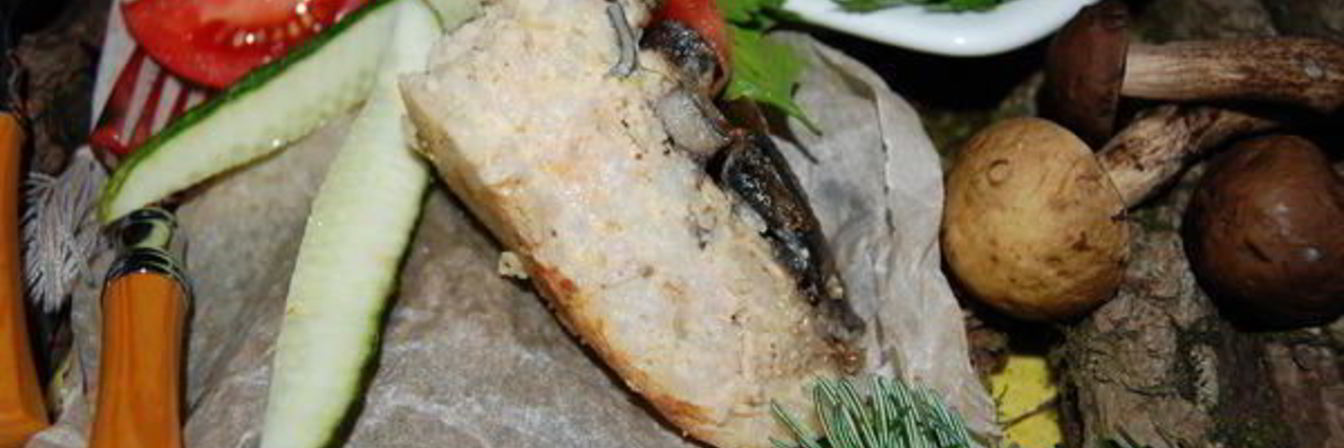 Рисово-мясная запеканка в грибной заливке