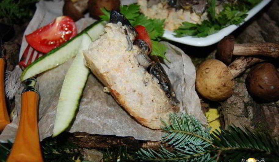 Рецепт рисово-мясная запеканка в грибной заливке