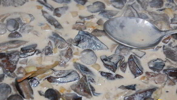 ШАГ 3. рисово-мясная запеканка в грибной заливке