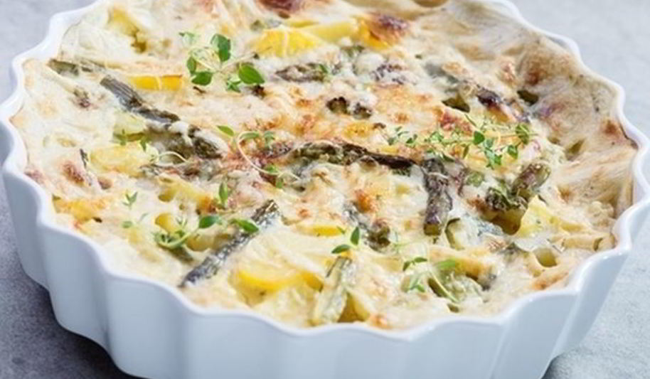 Рецепт цветная запеканка из спаржи