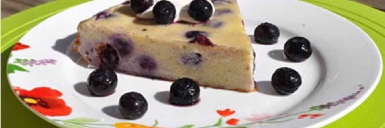 Творожная запеканка с черникой