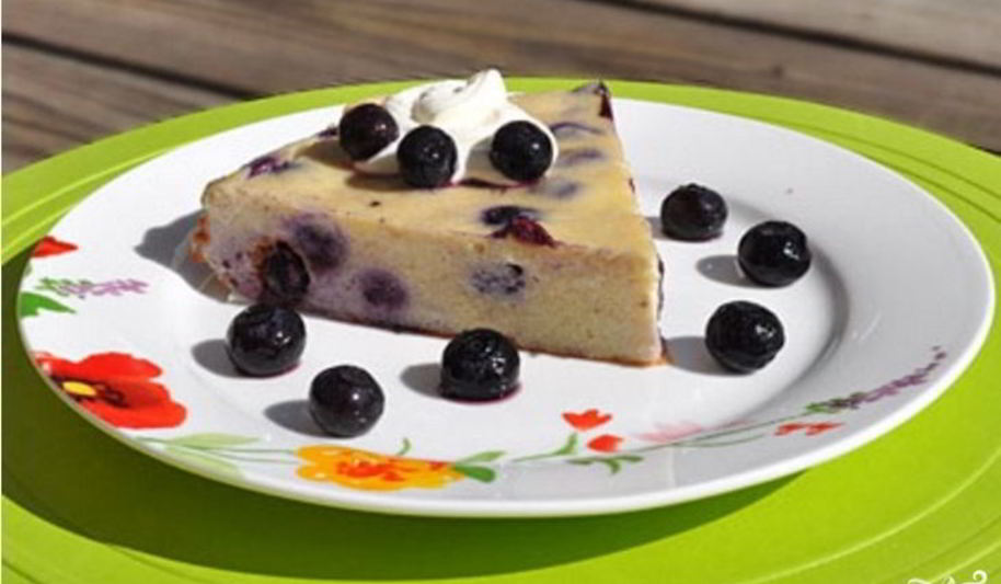 Рецепт творожная запеканка с черникой