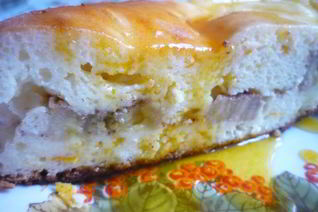 Творожная запеканка с фруктами и рисовой мукой