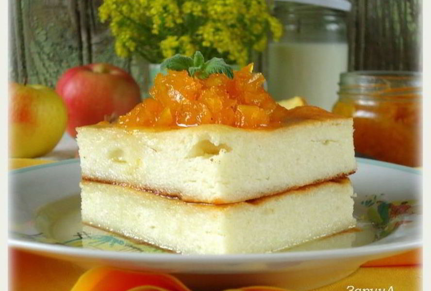 Творожная запеканка с тыквой в сиропе