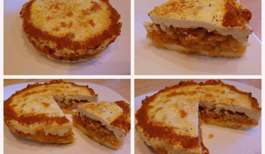 Рецепт творожная запеканка с яблочной начинкой