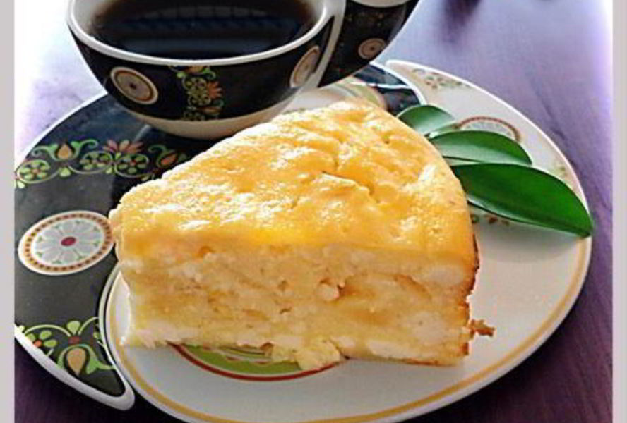 Творожная запеканка с яблоками