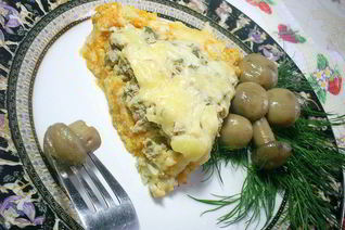 Тыквенная запеканка с мясом