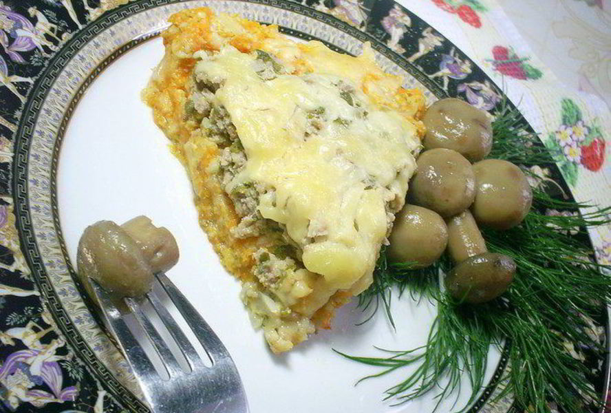 Тыквенная запеканка с мясом