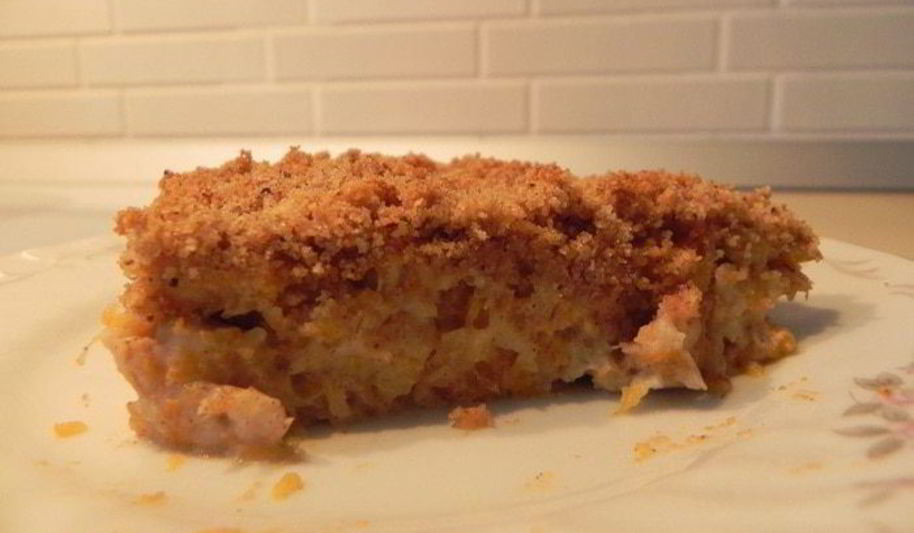 Рецепт тыквенно-банановая запеканка под ореховой крошкой