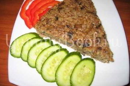 Запеканка гречневая с грибами