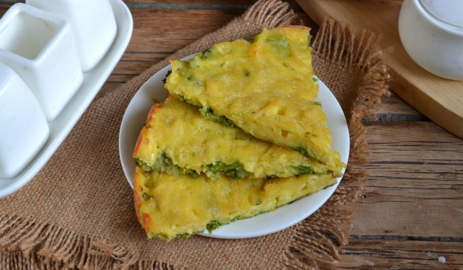 Рецепт запеканка из брокколи с сыром и яйцами