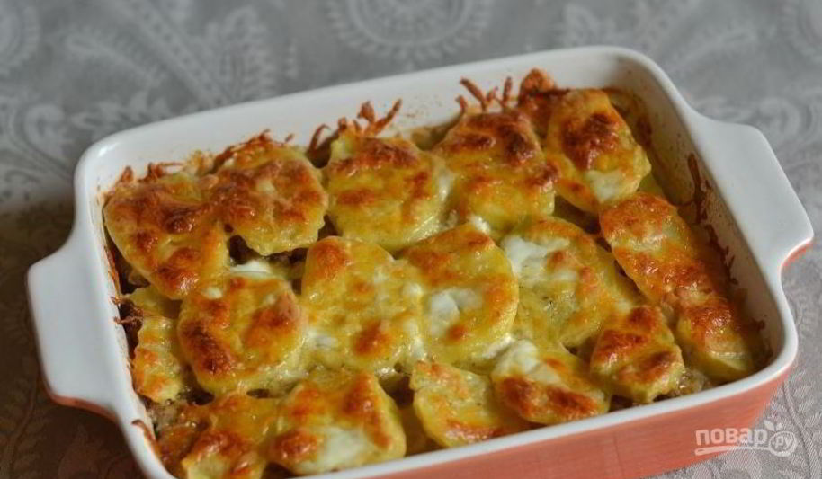 Рецепт запеканка из фарша и картошки