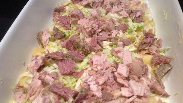 ШАГ 10. запеканка из говядины с пореем и хреном