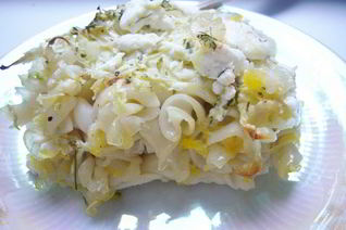 Запеканка из кабачка, феты и макарон