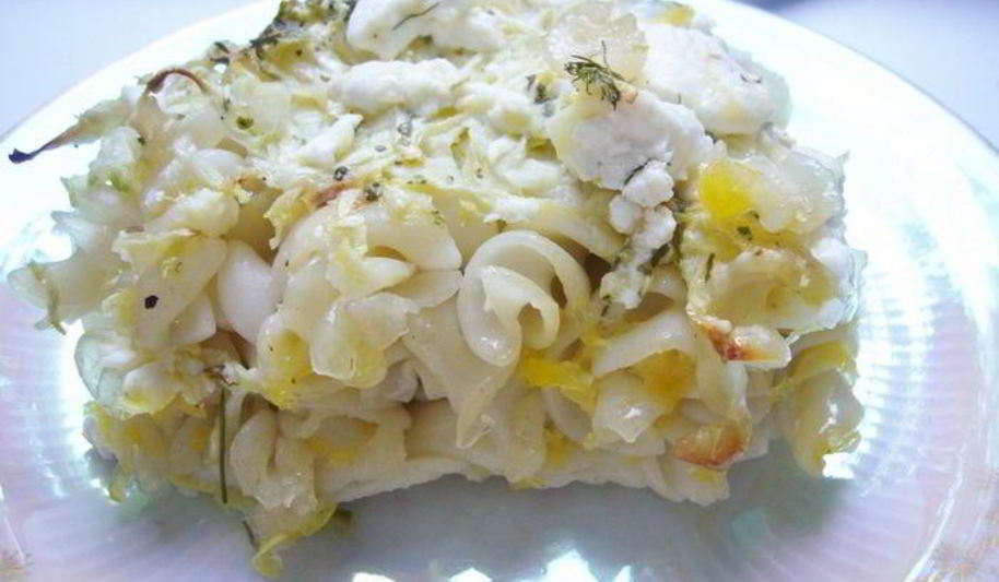 Рецепт запеканка из кабачка, феты и макарон
