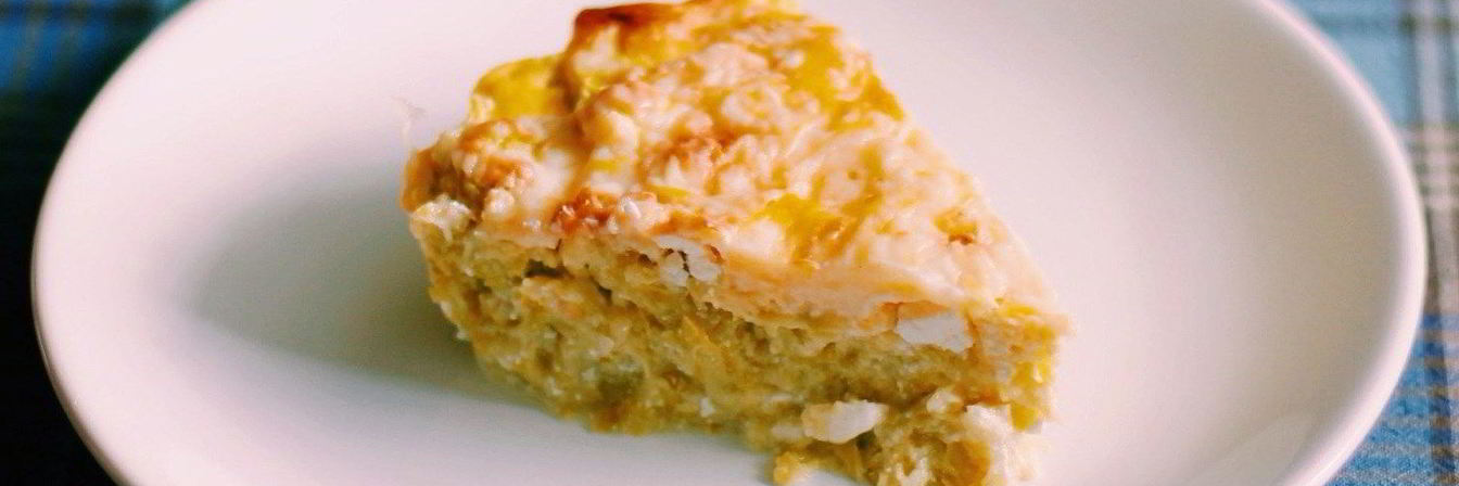 Запеканка из кабачков с фетой и чесноком