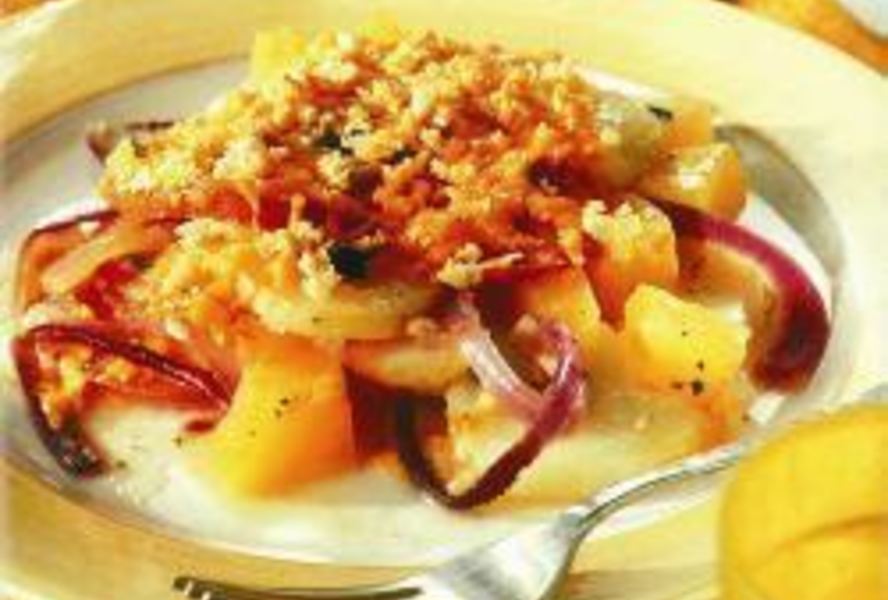 Запеканка из картофеля и тыквы