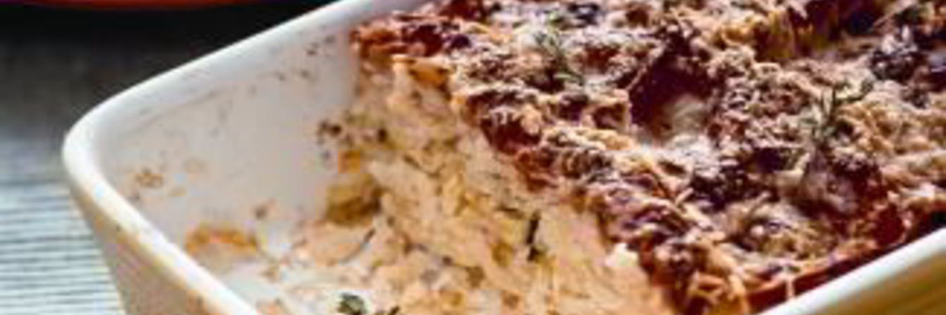 Запеканка из риса и печеных овощей