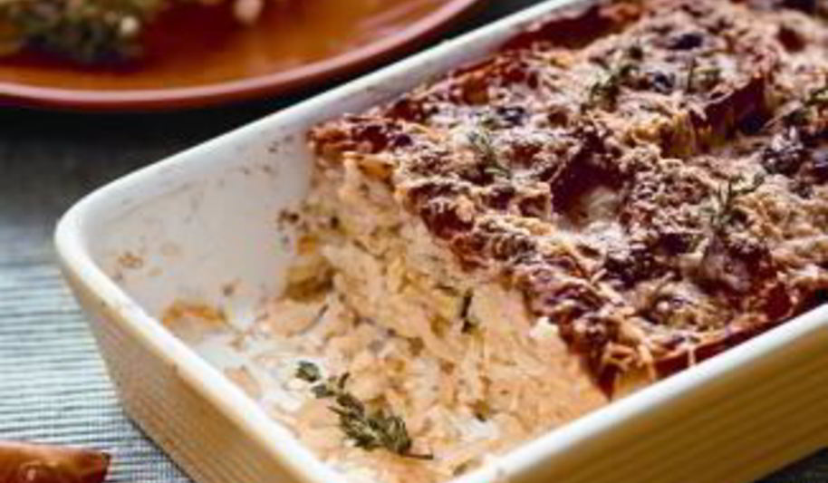 Рецепт запеканка из риса и печеных овощей