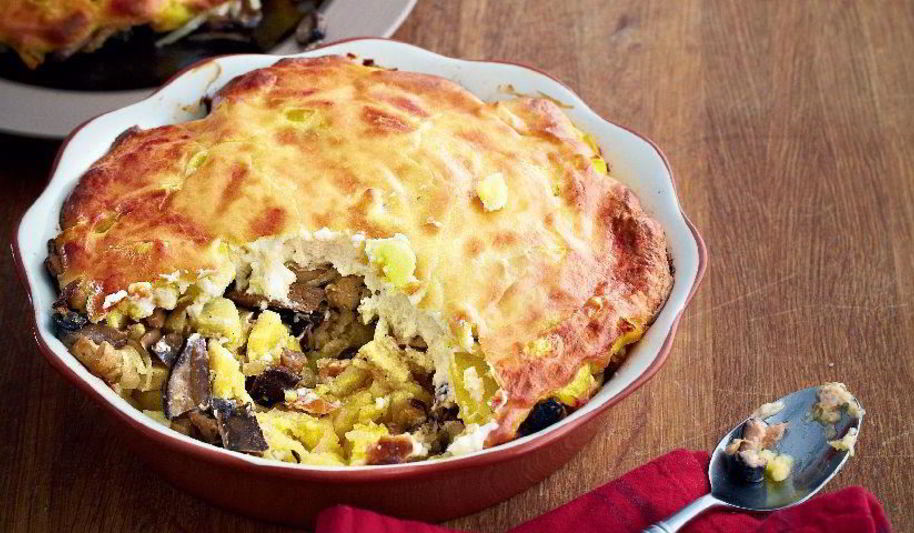 Рецепт запеканка из соленых грибов и картофеля