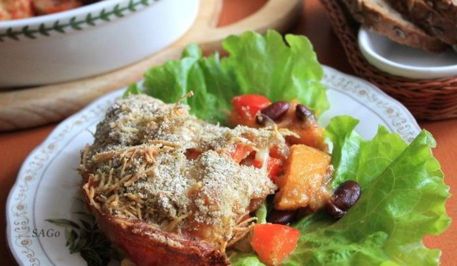 Рецепт запеканка из тыквы и красной фасоли в пряной панировке