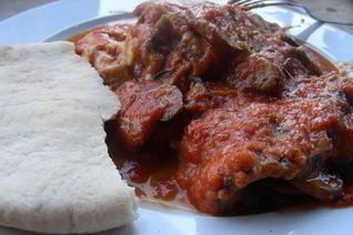 Запеканка с баклажанами, грибами и моцареллой