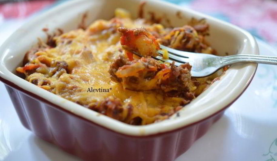 Рецепт запеканка с говядиной и сыром чеддер