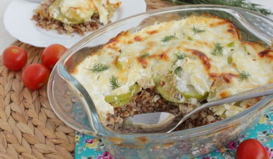 Рецепт запеканка с гречкой и кабачком