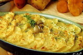 Запеканка с картофелем и грибами