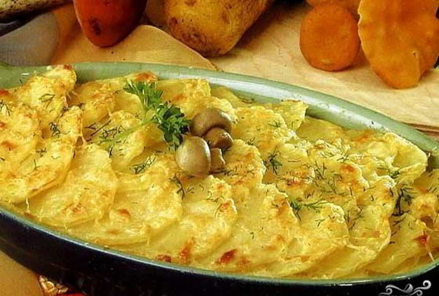 Запеканка с картофелем и грибами