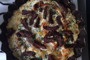 Запеканка с макаронами и говядиной