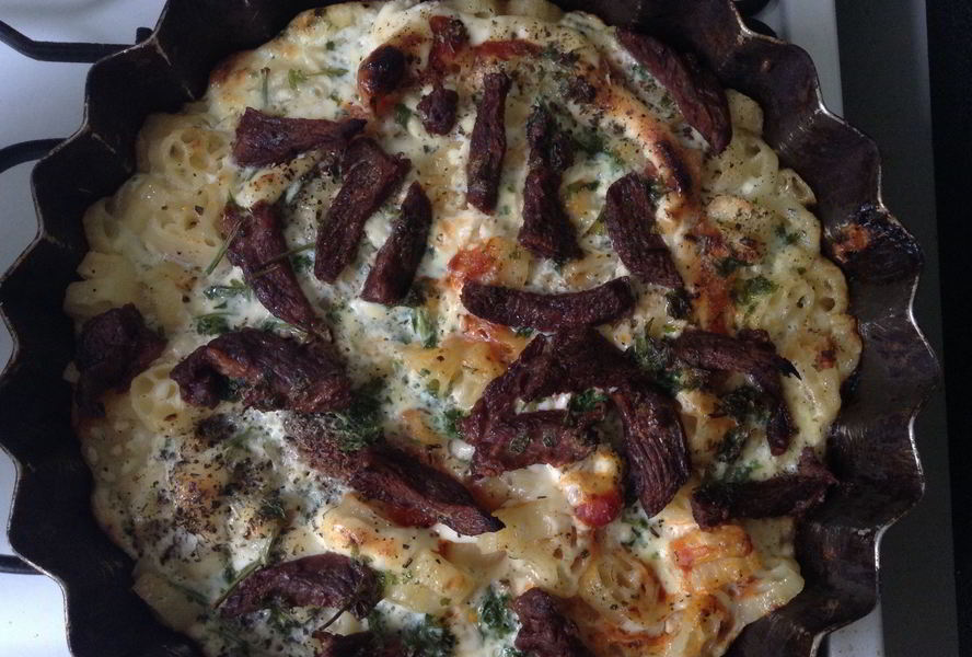 Запеканка с макаронами и говядиной