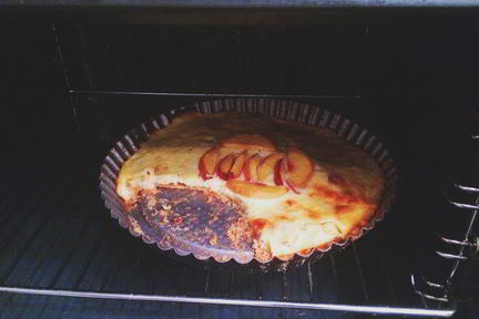 Запеканка с персиками