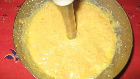 ШАГ 2. запеканка творожно-овощная тыква и горошек