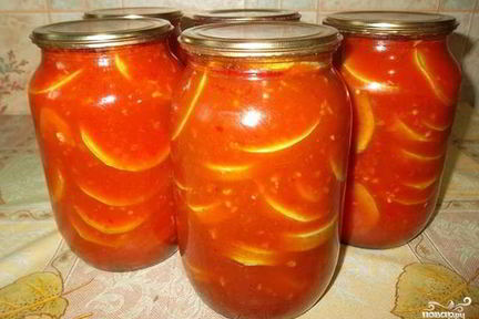 Кабачки в томатном соусе на зиму