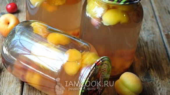 ШАГ 13. компот из черешни и абрикоса