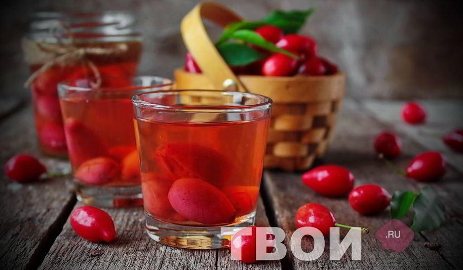 Рецепт компот из кизила