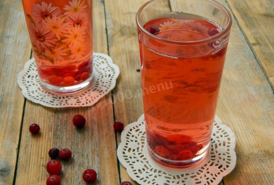 Компот из клюквы замороженной