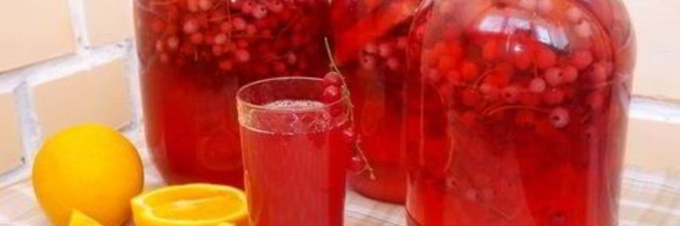 Компот из красной смородины с апельсином