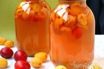 Компот из слив и абрикос на зиму