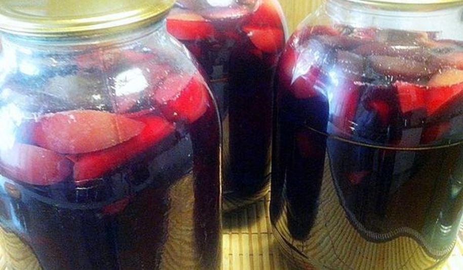 Рецепт компот из терна и яблок