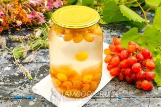 Компот из винограда кишмиш на зиму